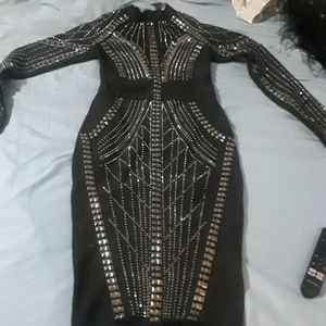 Black studded dress
